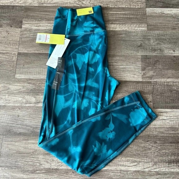 all in motion blue legging high-rise legging size L yoga workout gym runner - Picture 8 of 12